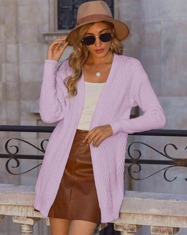 Open Front Long Sleeve Cardigan