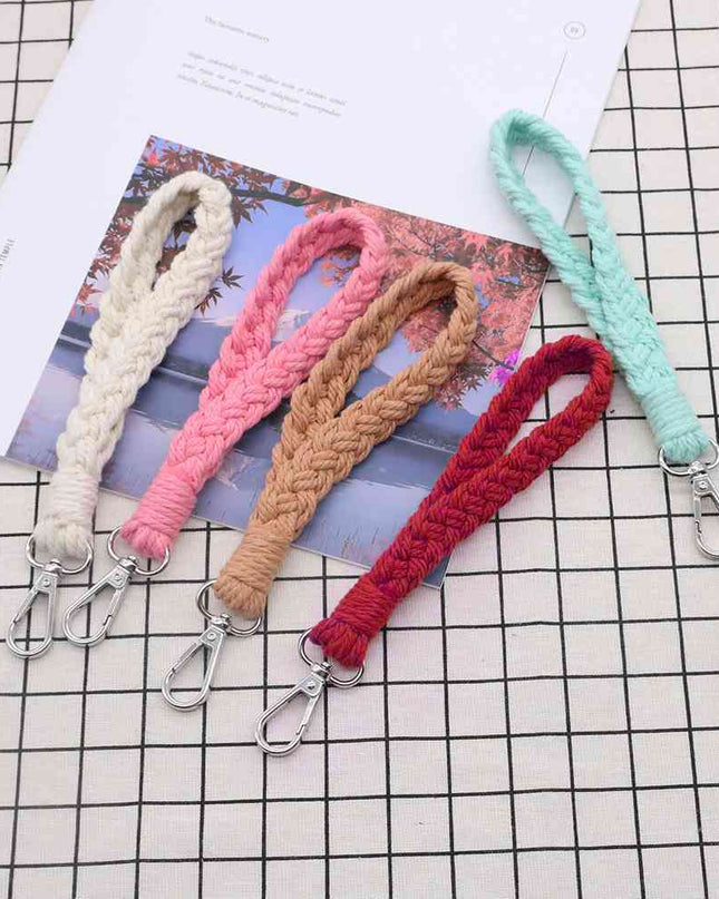 Assorted 4-Piece Macrame Keychain