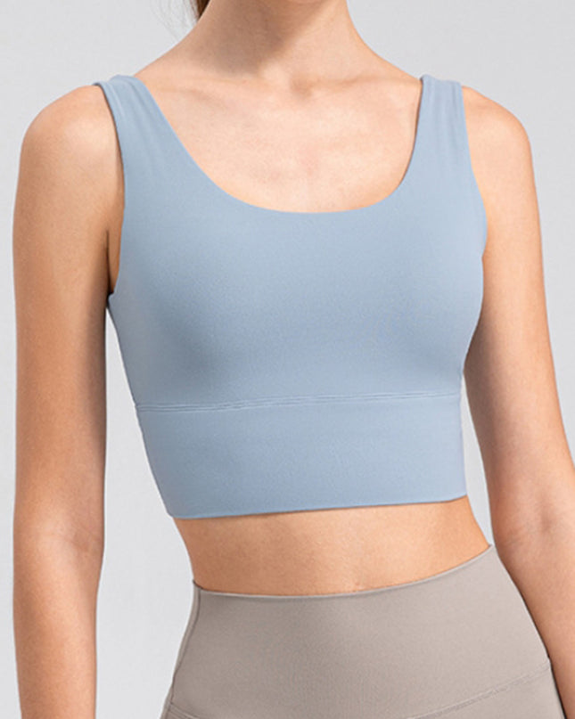 Scoop Neck Wide Strap Active Tank