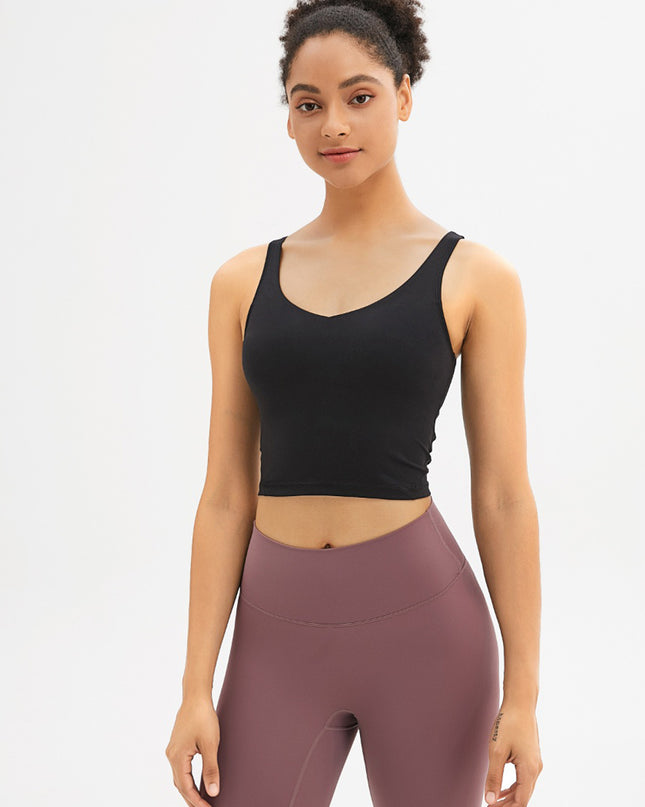 Scoop Neck Wide Strap Active Tank