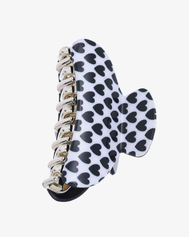 Heart Print Claw Clip