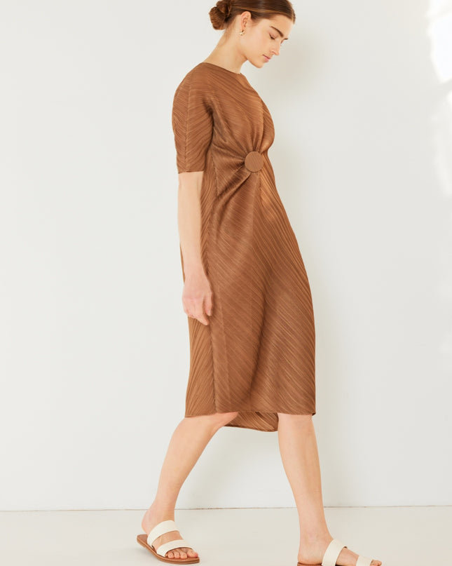 Marina West Swim Pleated Dolman Sleeve Dress