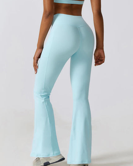 Flare Leg Active Pants with Pockets