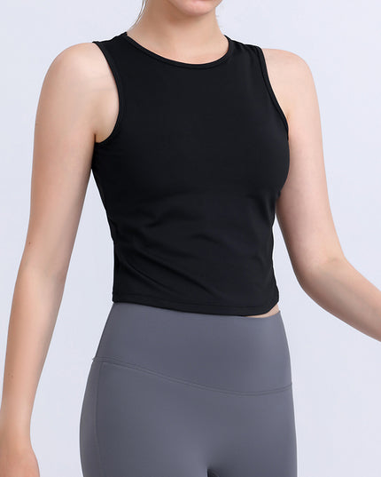 Round Neck Sleeveless Sports Tank Top