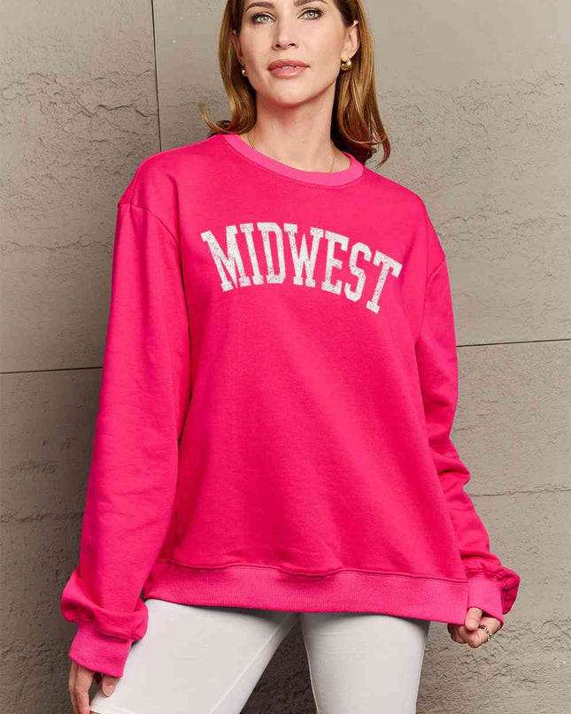 Simply Love Full Size MIDWEST Graphic Sweatshirt