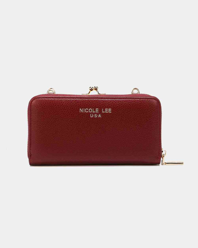 Nicole Lee USA Signature Kiss Lock Crossbody Wallet