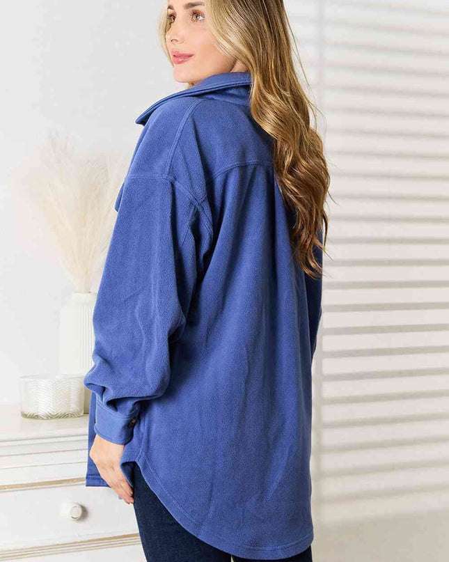 Heimish Cozy Girl Full Size Button Down Shacket