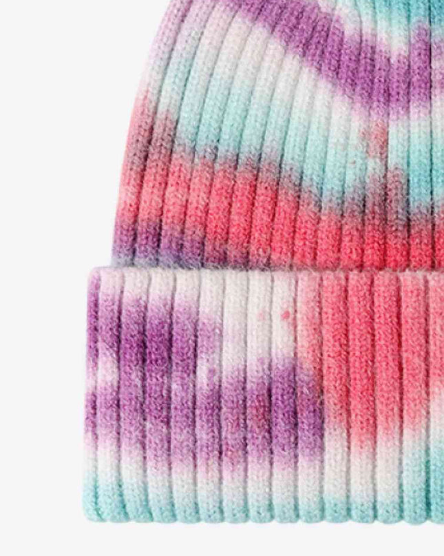 Tie-Dye Ribbed Knit Beanie