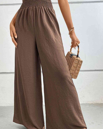 Wide Waistband Relax Fit Long Pants