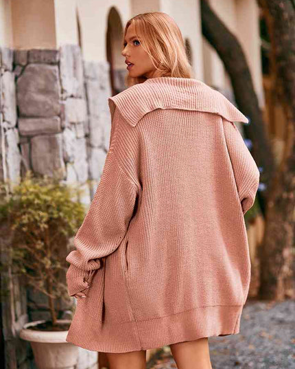 Dropped Shoulder Long Sleeve Cardigan