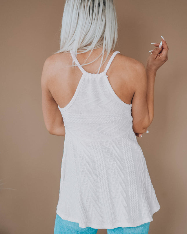 Sleeveless Knitted Babydoll Top