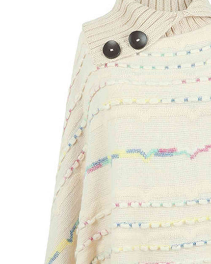 Cloak Sleeve Fringe Detail Poncho