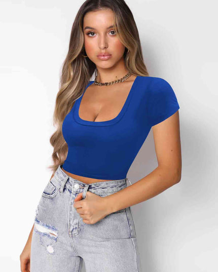 Square Neck Cropped T-Shirt
