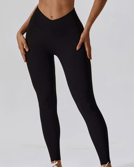 Slim Fit Wide Waistband Sports Leggings