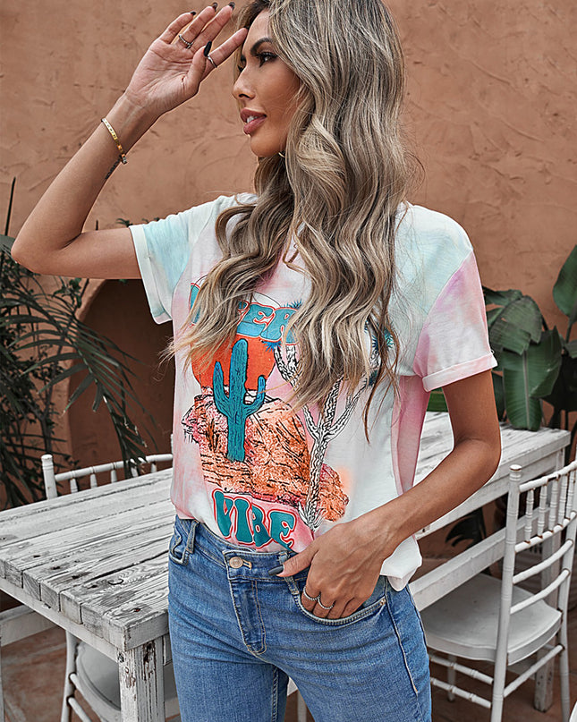 Tie-Dye Graphic Tee Shirt