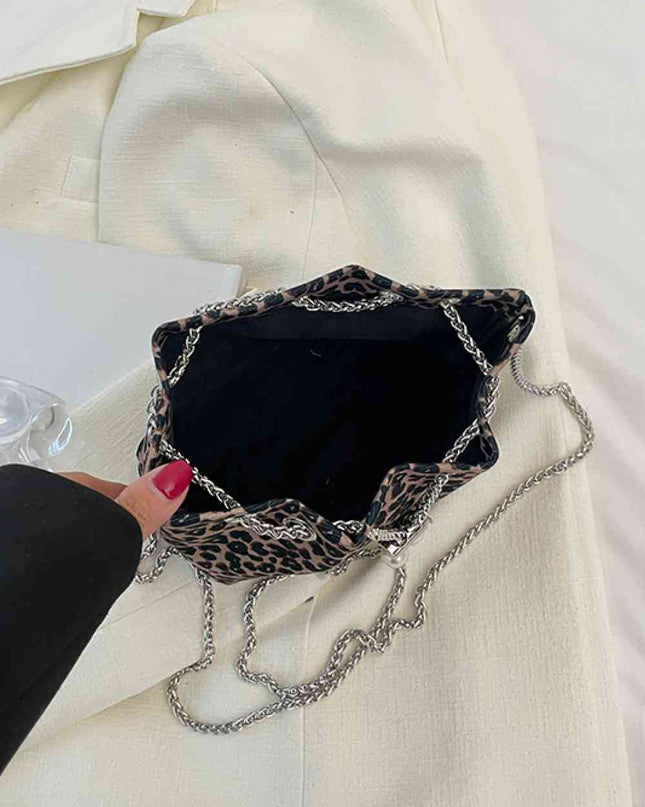 Animal Print Nylon Bucket Bag