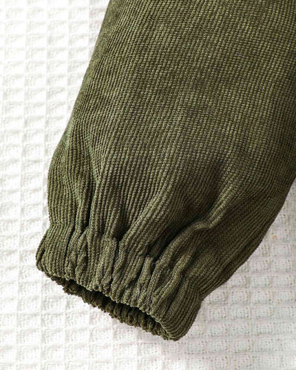 Buttoned Hoodie with Pockets