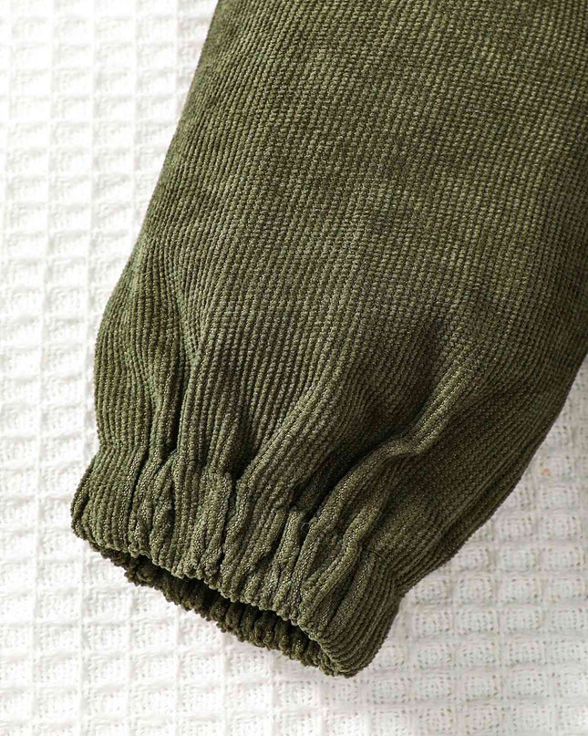 Buttoned Hoodie with Pockets