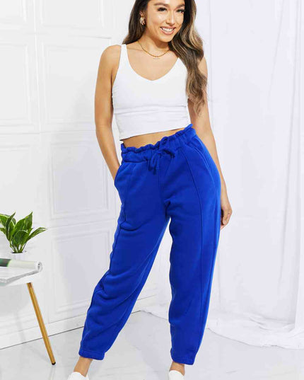 Zenana Full Size Can't Stop Me Paperbag Waist Joggers