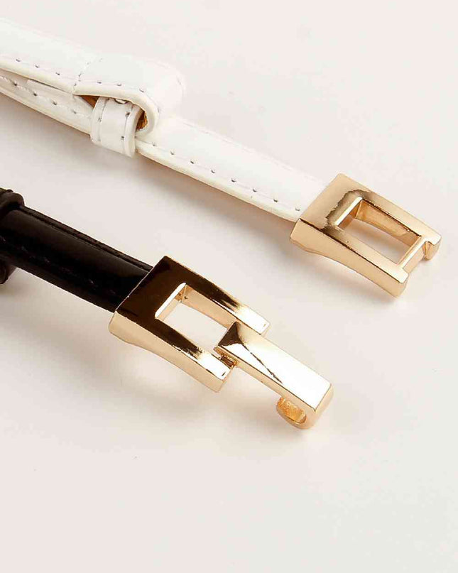 PU Skinny Belt