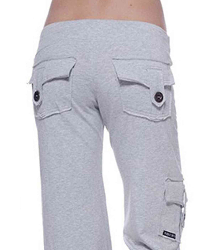 Mid Waist Pants with Pockets