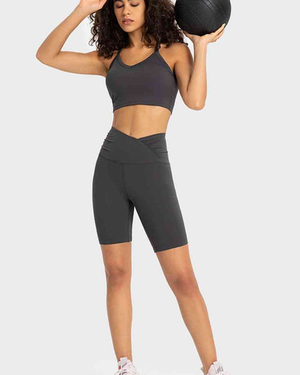V-Waist Biker Shorts