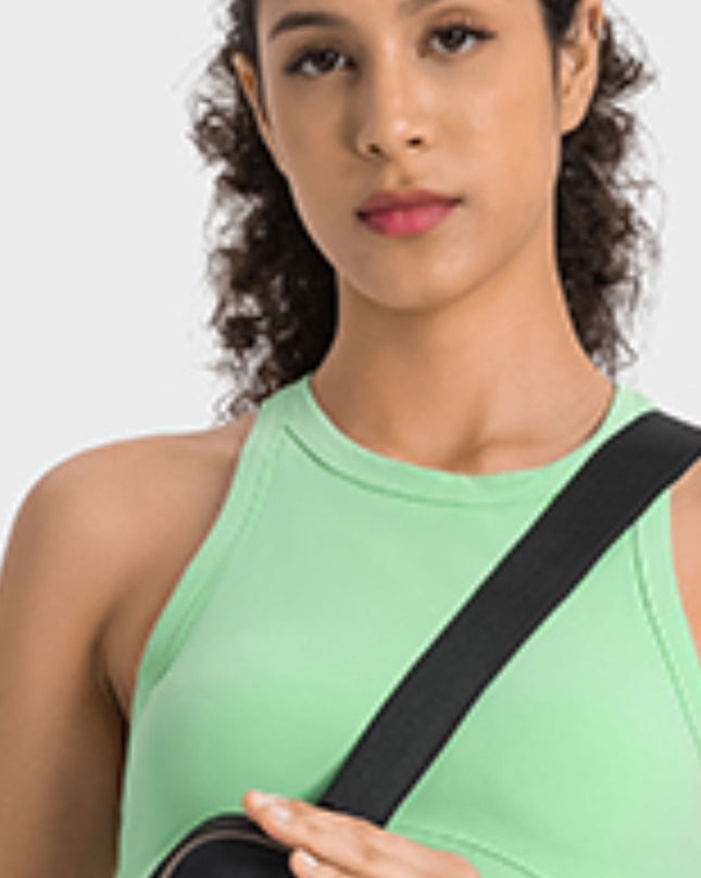 Racerback Cropped Sports Tank