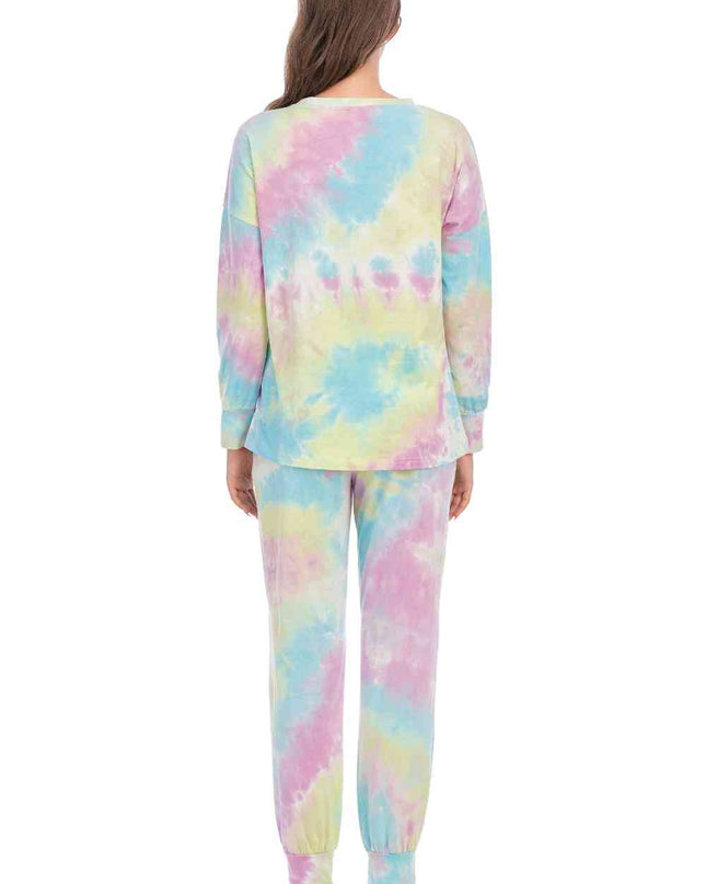 Tie-Dye Top and Pants Lounge Set