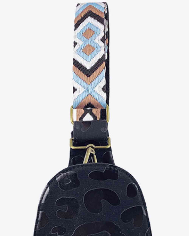 Printed PU Leather Sling Bag