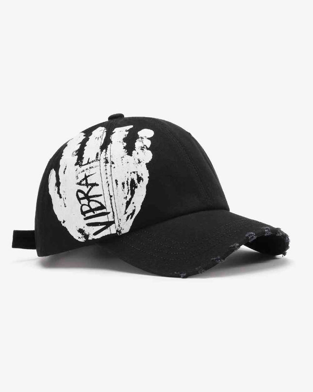 VIBRA Graphic Distressed Adjustable Baseball Cap