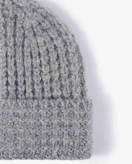Waffle-Knit Cuff Beanie