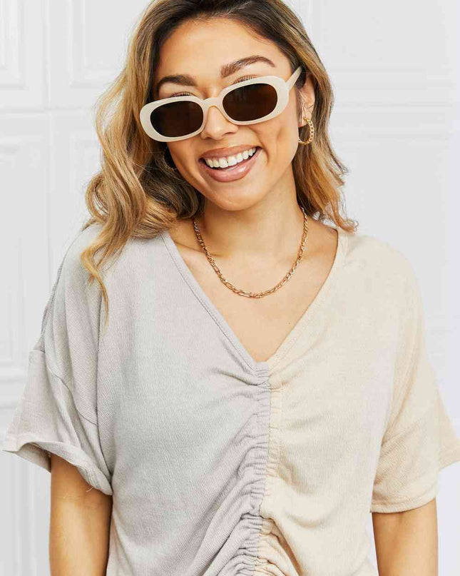 Oval Full Rim Sunglasses
