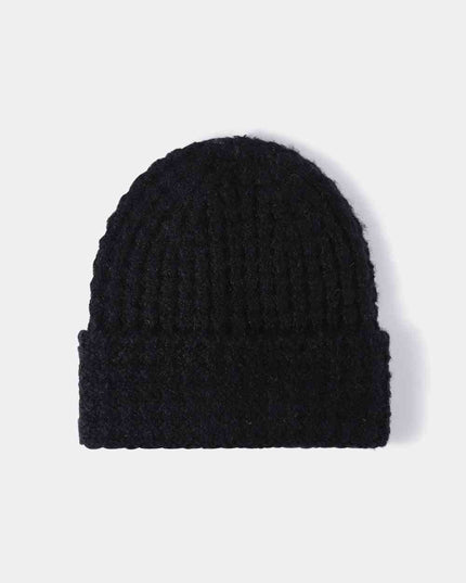 Waffle-Knit Cuff Beanie