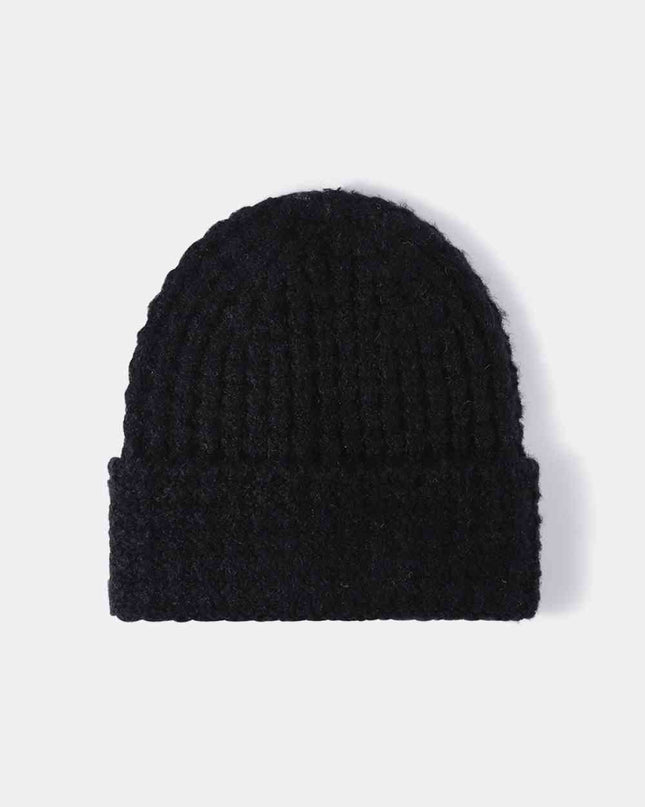 Waffle-Knit Cuff Beanie