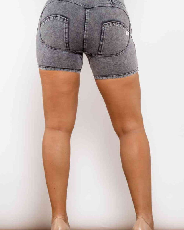 Full Size Zip Closure Denim Shorts
