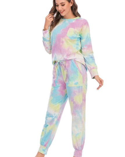 Tie-Dye Top and Pants Lounge Set