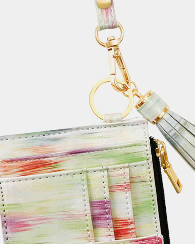 Printed Tassel Keychain with Wallet