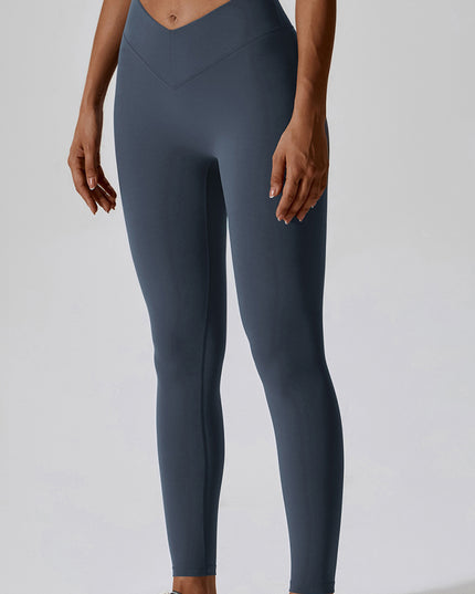 Slim Fit Wide Waistband Sports Leggings