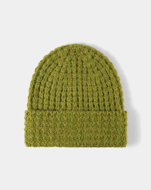 Waffle-Knit Cuff Beanie
