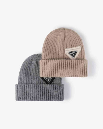 HAPPY Contrast Beanie