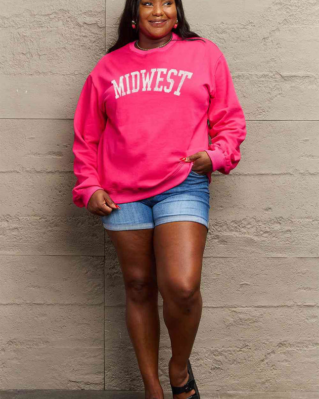 Simply Love Full Size MIDWEST Graphic Sweatshirt