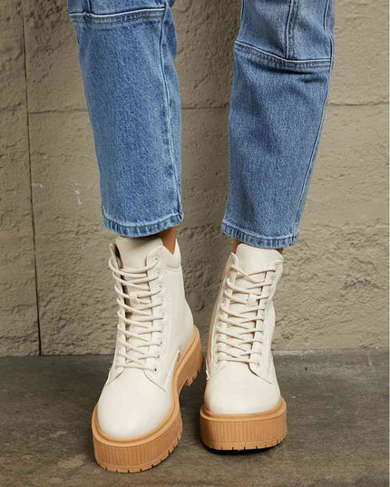 East Lion Corp Platform Combat Boots