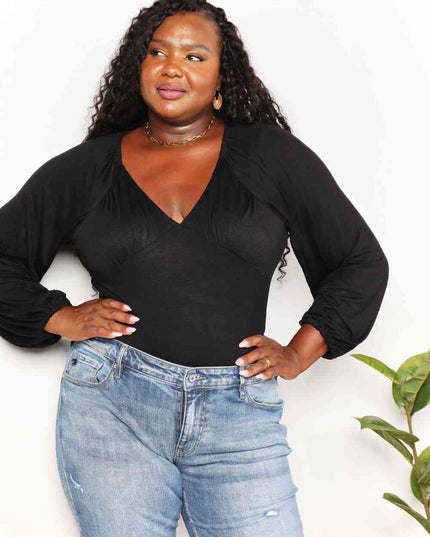Culture Code Full Size V- Neck Bodysuit