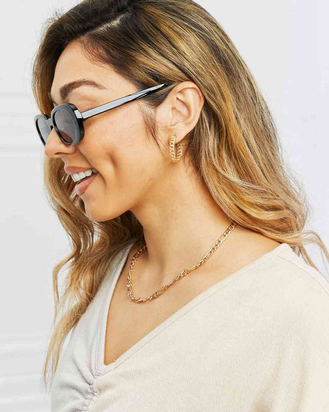 Oval Full Rim Sunglasses