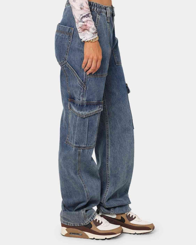 Straight Jeans with Pockets