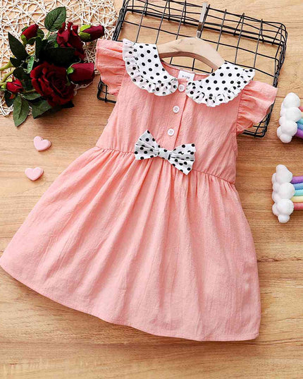 Polka Dot Bow Detail Dress