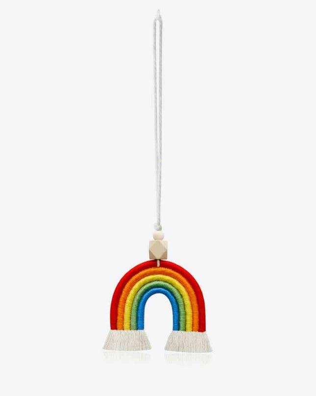 Rainbow Fringed Keychain