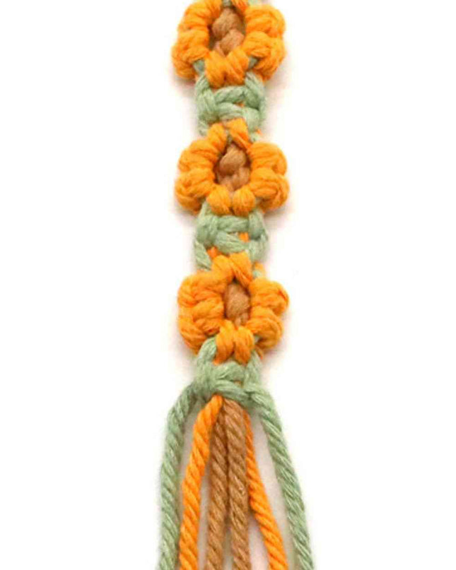 Assorted 4-Pack Hand-Woven Flower Keychain