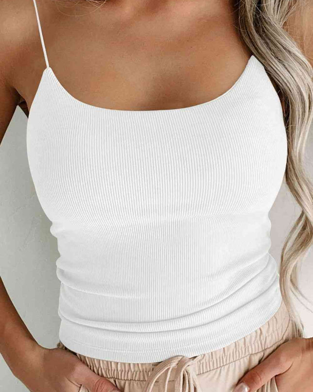 Ribbed Scoop Neck Cami