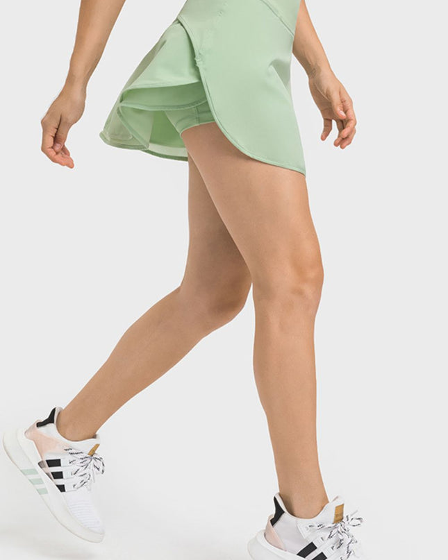 Wide Waistband Sports Skort